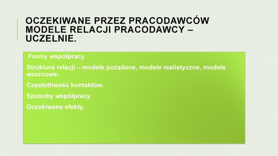 Struktura relacji modele pożądane, modele