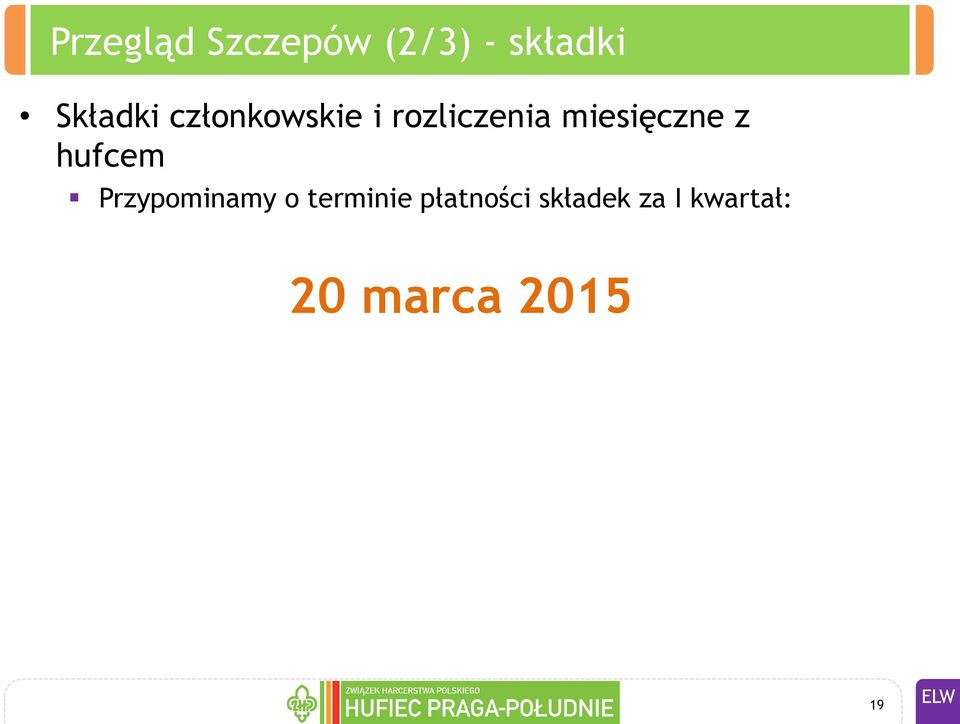 hufcem Przypominamy o terminie płatności