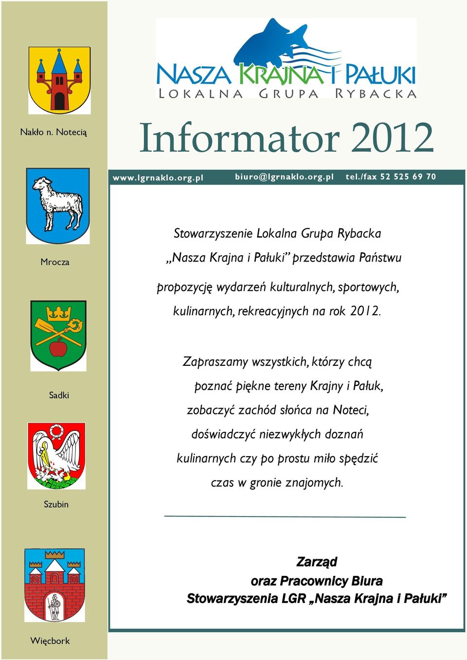 sportowych, kulinarnych, rekreacyjnych na rok 2012.