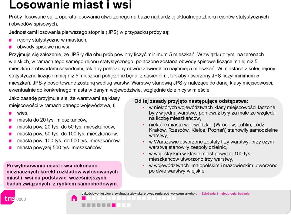 Przyjmuje się założenie, że JPS-y dla obu prób powinny liczyć minimum 5 mieszkań.