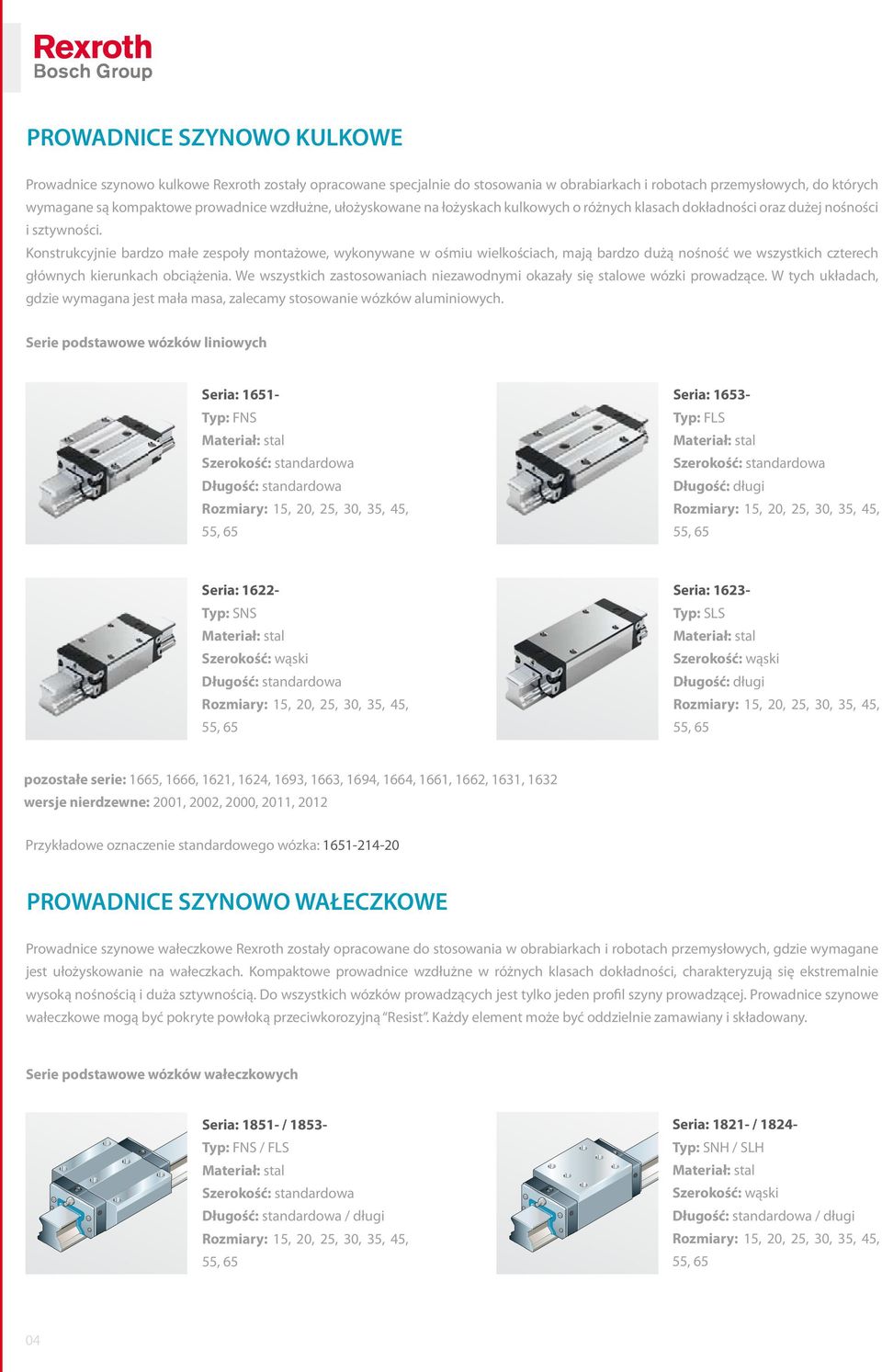 Konstrukcyjnie bardzo małe zespoły montażowe, wykonywane w ośmiu wielkościach, mają bardzo dużą nośność we wszystkich czterech głównych kierunkach obciążenia.