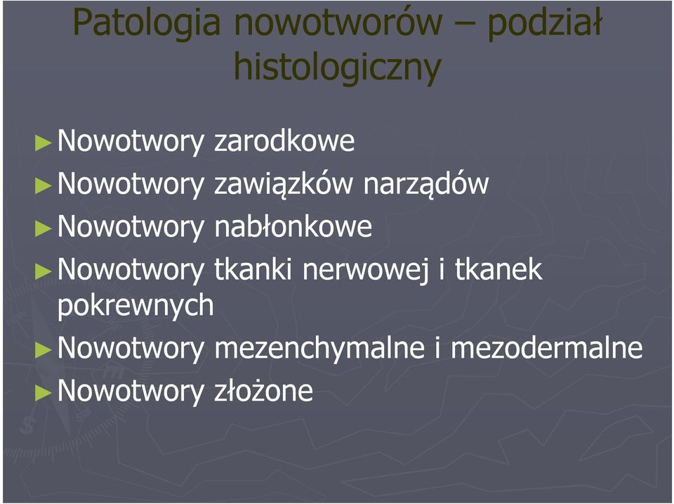 nabłonkowe Nowotwory tkanki nerwowej i tkanek