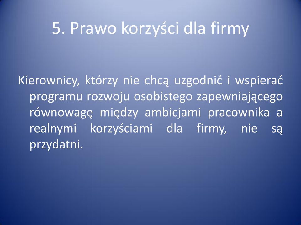 osobistego zapewniającego równowagę między