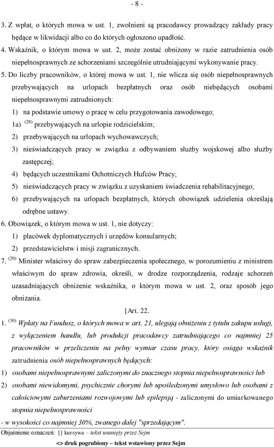 1, nie wlicza się osób niepełnosprawnych przebywających na urlopach bezpłatnych oraz osób niebędących osobami niepełnosprawnymi zatrudnionych: 1) na podstawie umowy o pracę w celu przygotowania