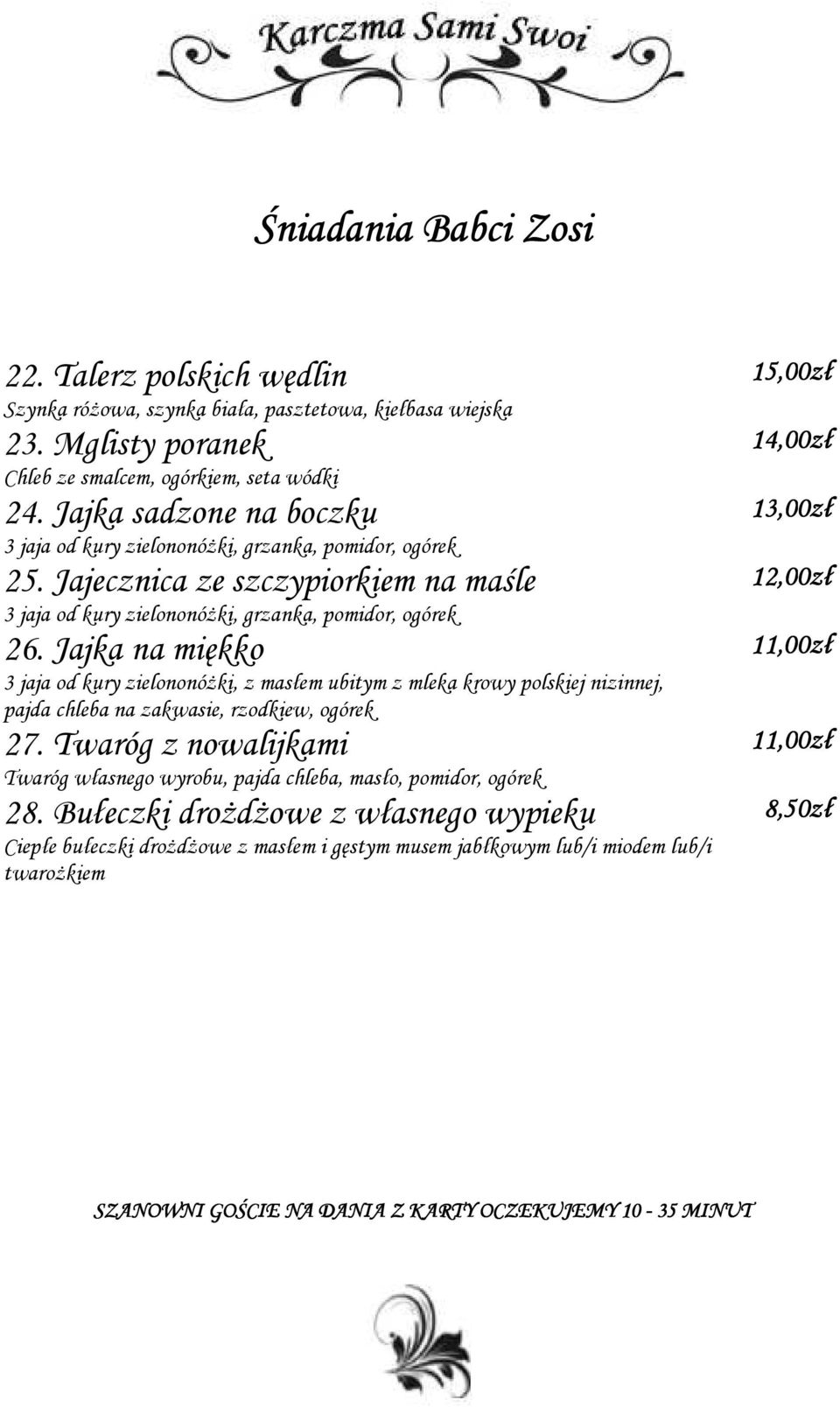 Jajka na miękko 3 jaja od kury zielononóżki, z masłem ubitym z mleka krowy polskiej nizinnej, pajda chleba na zakwasie, rzodkiew, ogórek 27.