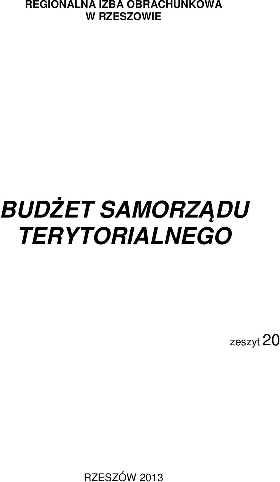 RZESZOWIE BUDŻET