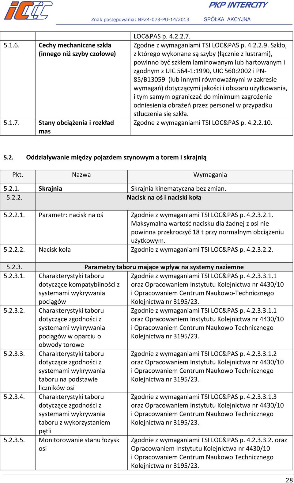 wymagań) dotyczącymi jakości i obszaru użytkowania, i tym samym ograniczać do minimum zagrożenie odniesienia obrażeń przez personel w przypadku stłuczenia się szkła.