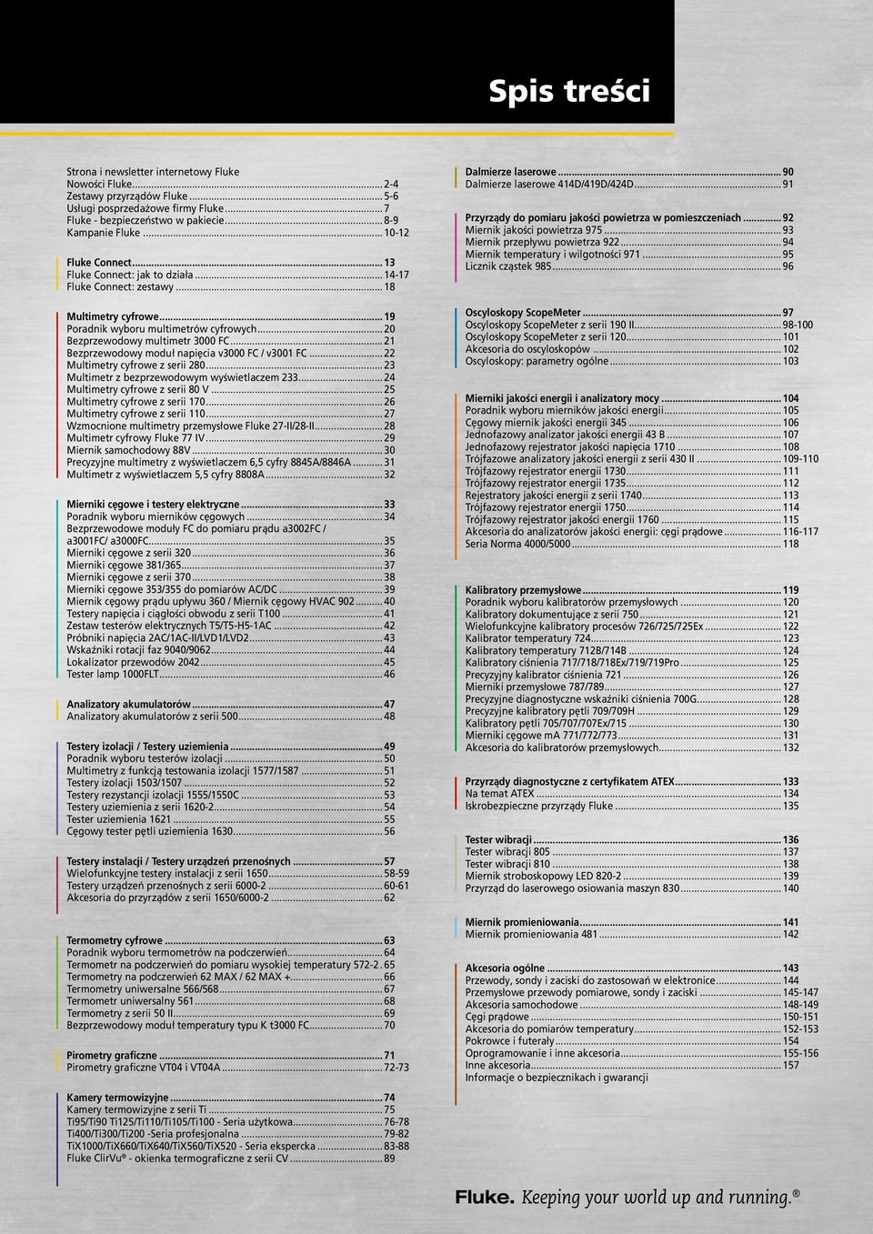 .. 21 Bezprzewodowy moduł napięcia v3000 FC / v3001 FC... 22 Multimetry cyfrowe z serii 280... 23 Multimetr z bezprzewodowym wyświetlaczem 233... 24 Multimetry cyfrowe z serii 80 V.