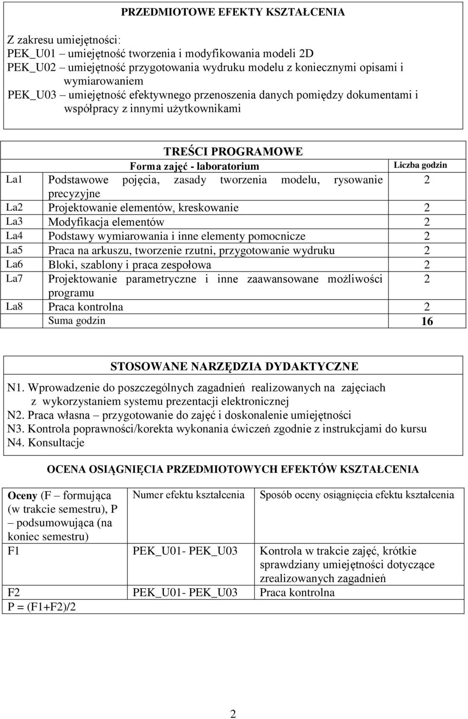 modelu, rysowanie precyzyjne La Projektowanie elementów, kreskowanie La3 Modyfikacja elementów La4 Podstawy wymiarowania i inne elementy pomocnicze La5 Praca na arkuszu, tworzenie rzutni,