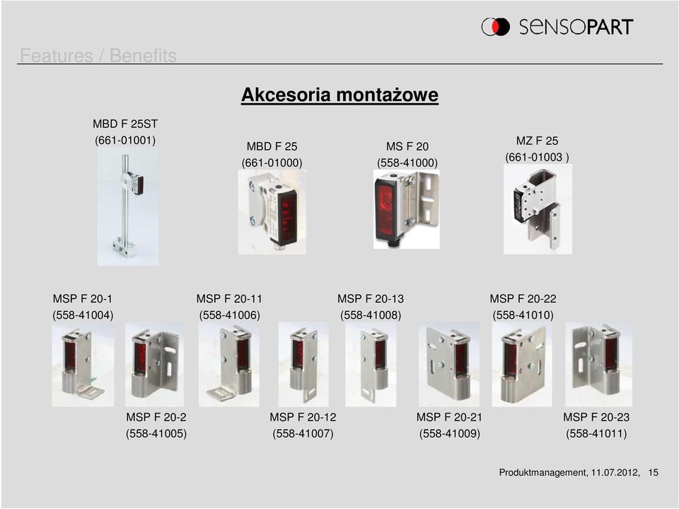 MSP F 20-13 (558-41008) MSP F 20-22 (558-41010) MSP F 20-2 (558-41005) MSP F 20-12