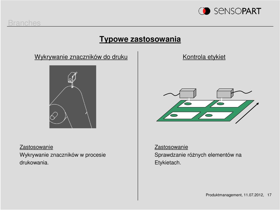 znaczników w procesie drukowania.