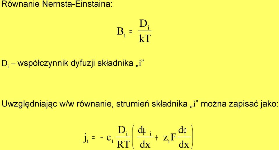 Uwzględnją w/w równne, strumeń