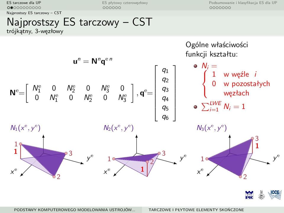 e, y e ) 1 x e 1 ], q e = 2 q 1 q 2 q 3 q 4 q 5 q 6 3 y e Ogólne właściwości funkcji