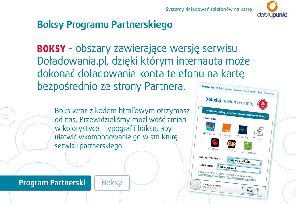 pl, dzięki którym internauta może dokonać doładowania konta telefonu na kartę bezpośrednio ze strony