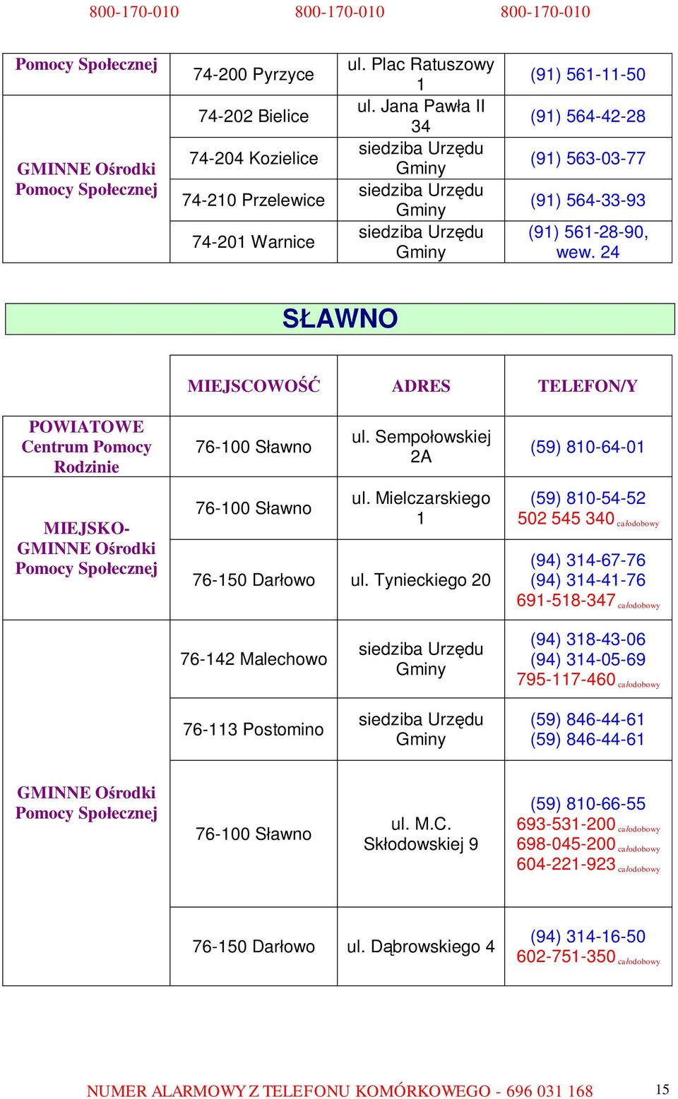 Mielczarskiego 1 76-150 Darłowo ul.