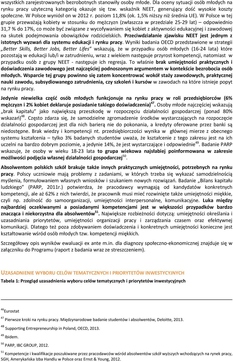 W Polsce w tej grupie przeważają kobiety w stosunku do mężczyzn (zwłaszcza w przedziale 25-29 lat) odpowiednio 31,7 % do 17%, co może być związane z wycofywaniem się kobiet z aktywności edukacyjnej i