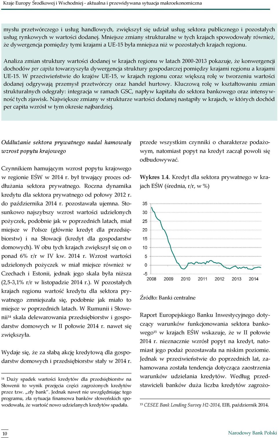 Analiza zmian struktury wartości dodanej w krajach regionu w latach 2000-2013 pokazuje, że konwergencji dochodów per capita towarzyszyła dywergencja struktury gospodarczej pomiędzy krajami regionu a