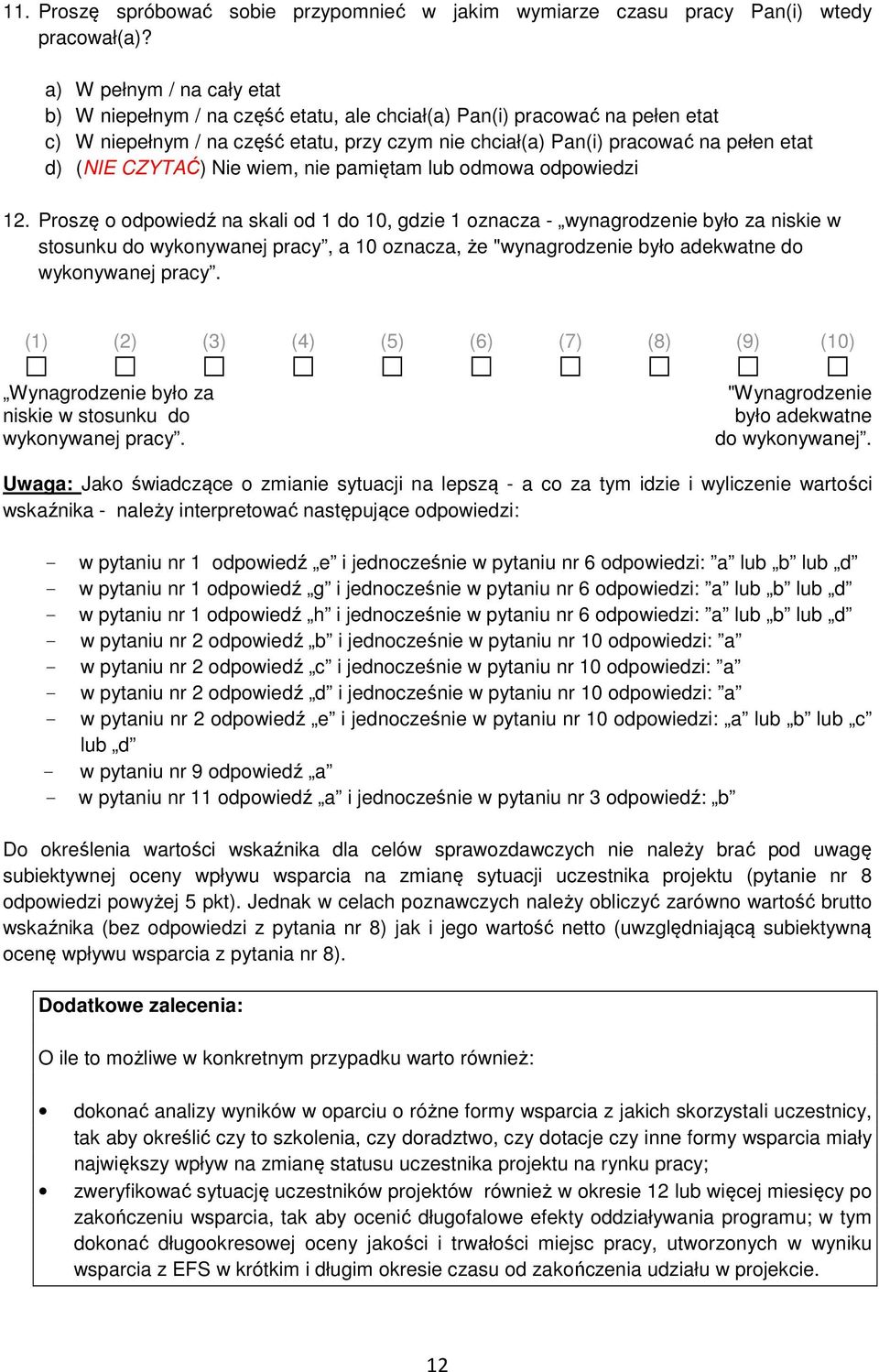 CZYTAĆ) Nie wiem, nie pamiętam lub odmowa odpowiedzi 12.