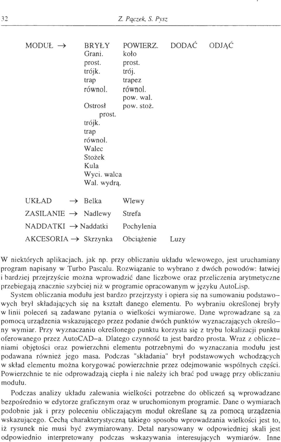 przy obliczaniu układu wlewowego, jest uruchamiany program napisany w Turbo Pascalu.