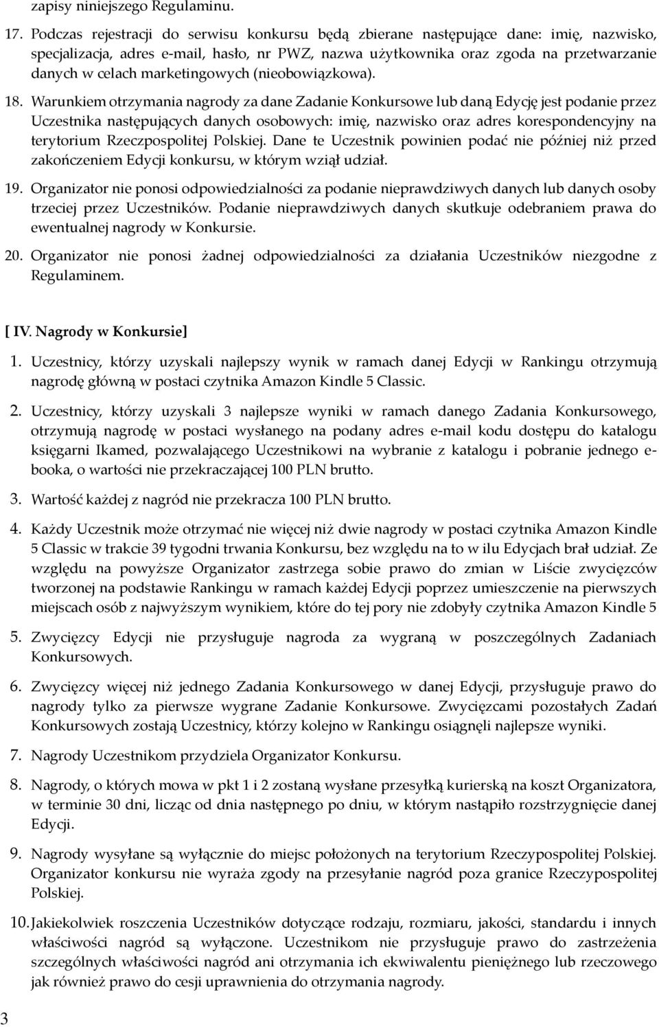 marketingowych (nieobowiązkowa). 18.