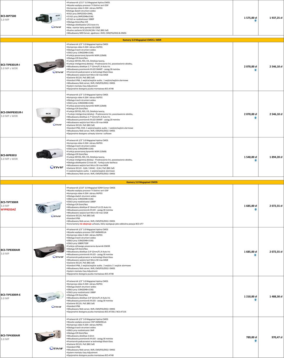 rozmiar karty pamieci SD 32GB Dualne zasilanie DC12V/AC24V i PoE (802.