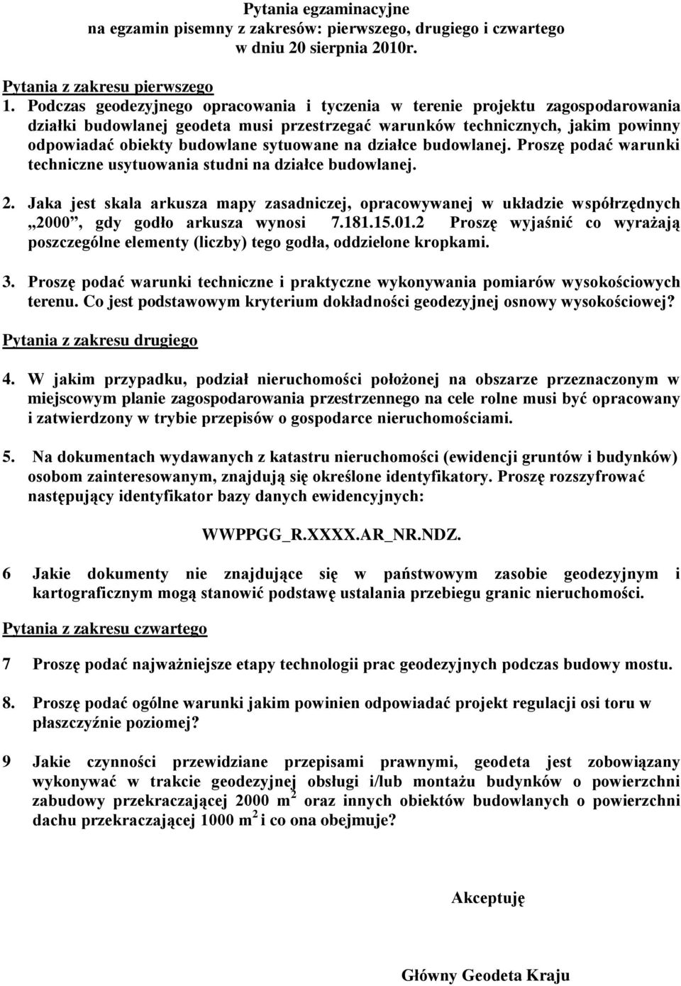 sytuowane na działce budowlanej. Proszę podać warunki techniczne usytuowania studni na działce budowlanej. 2.