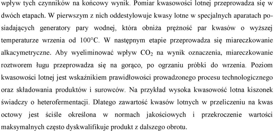 W następnym etapie przeprowadza się miareczkowanie alkacymetryczne.