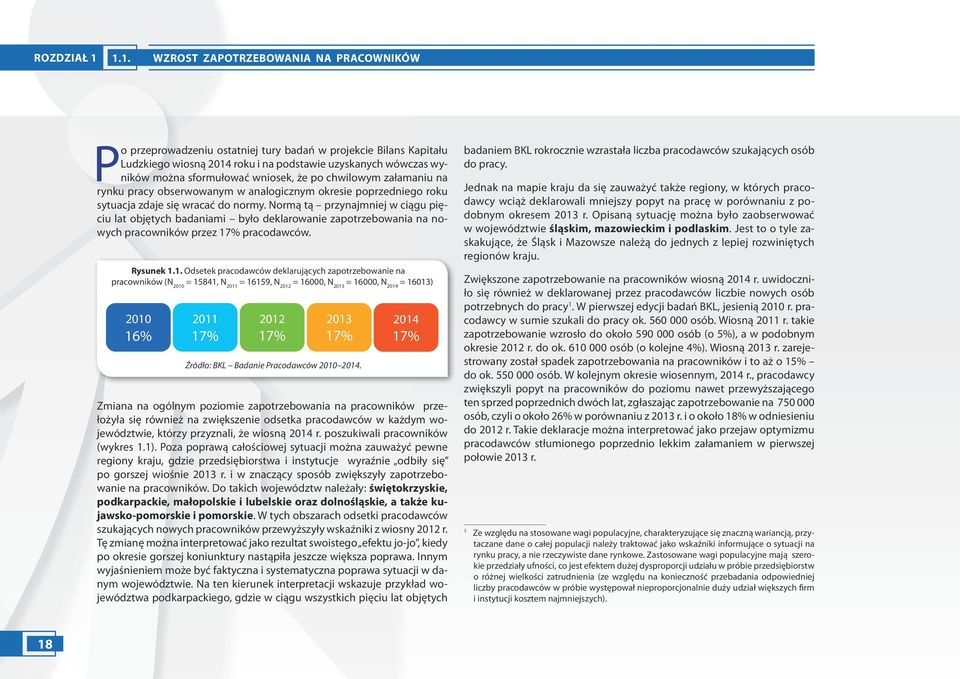 wniosek, że po chwilowym załamaniu na rynku pracy obserwowanym w analogicznym okresie poprzedniego roku sytuacja zdaje się wracać do normy.