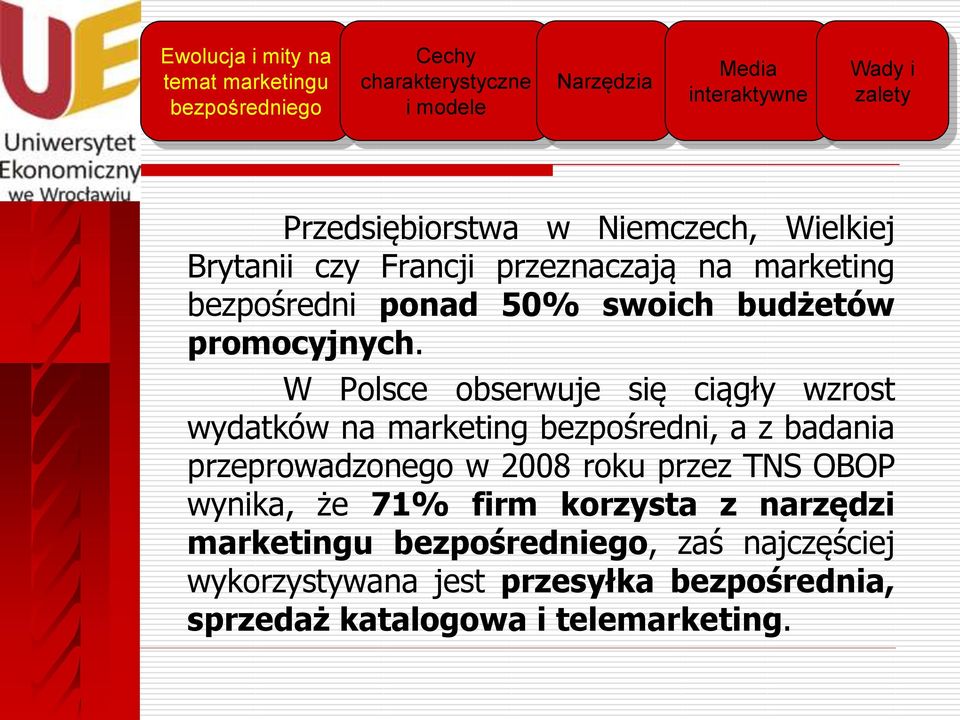 W Polsce obserwuje się ciągły wzrost wydatków na marketing bezpośredni, a z badania przeprowadzonego w
