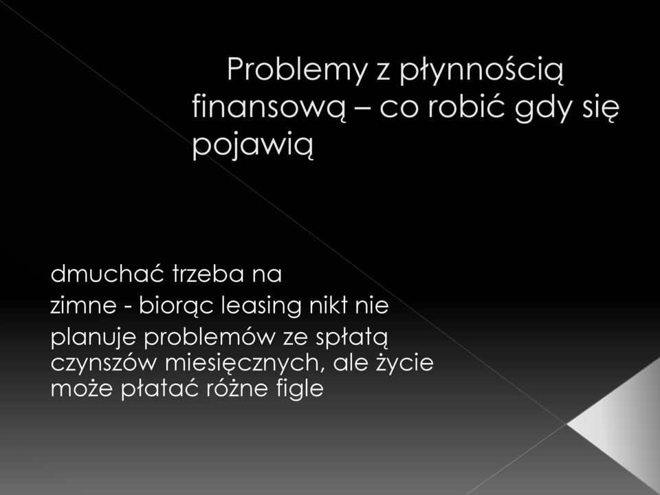 leasing nikt nie planuje problemów ze spłatą