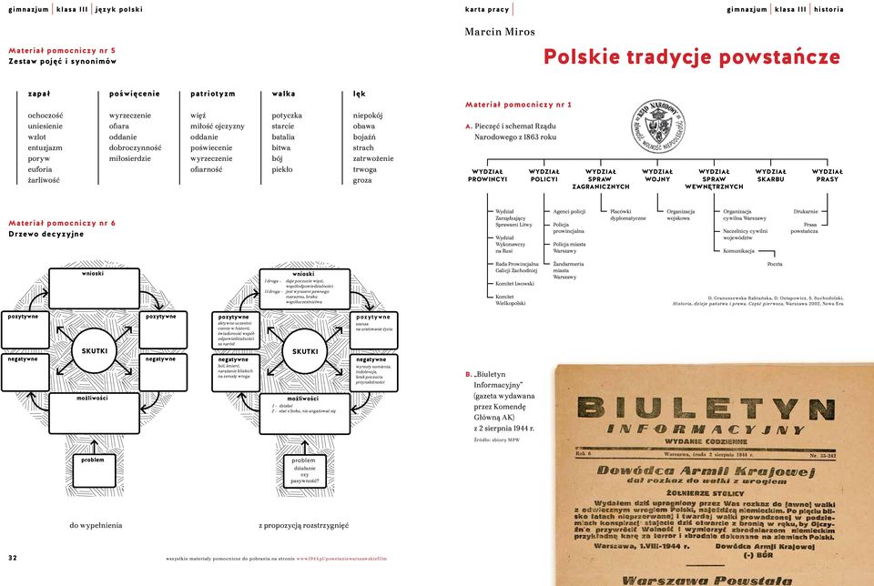 batalia bitwa bój piekło lęk niepokój obawa bojaźń strach zatrwożenie trwoga groza Materiał pomocniczy nr 1 A.