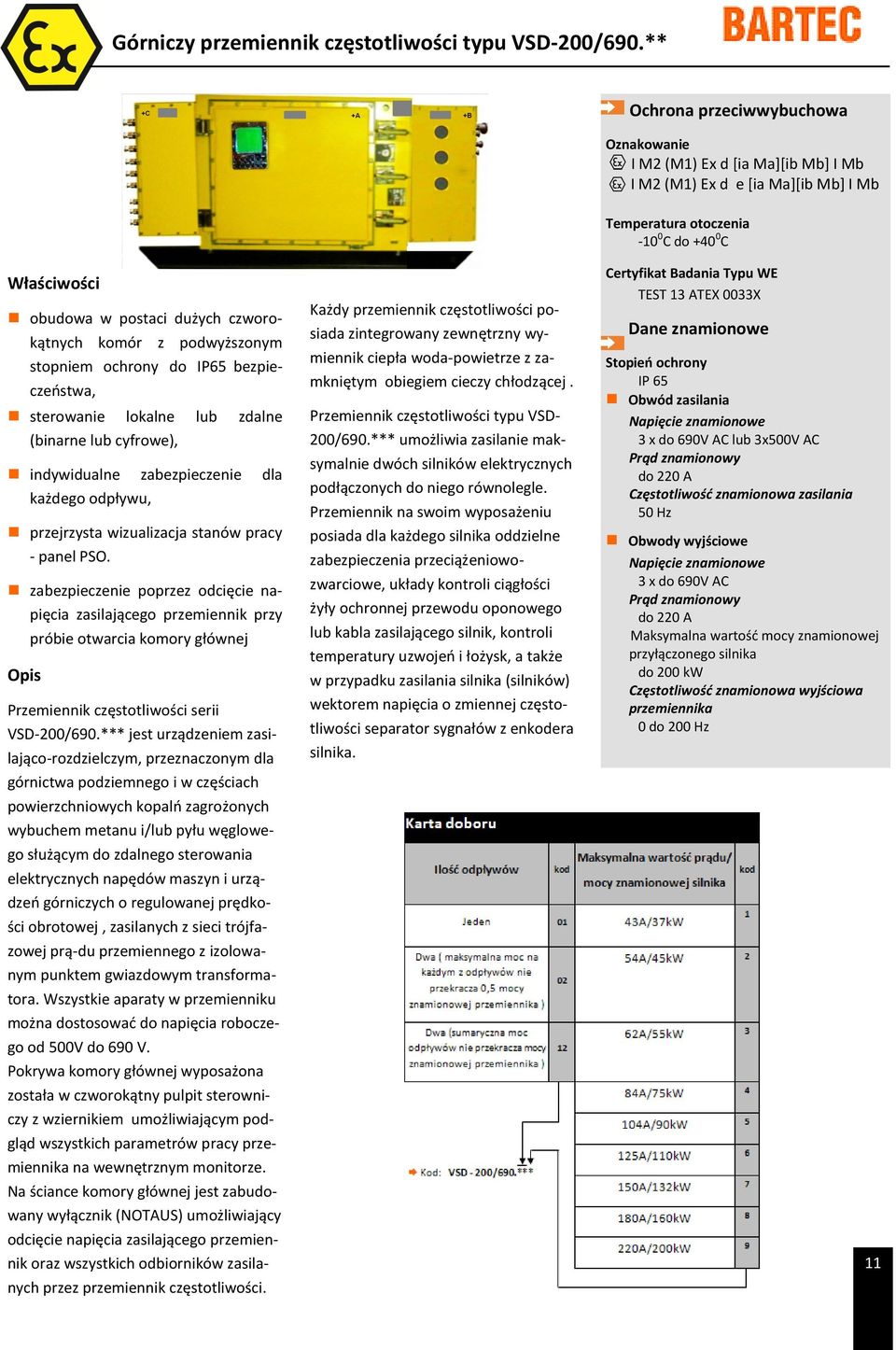 bezpieczeństwa, sterowanie lokalne lub zdalne (binarne lub cyfrowe), indywidualne zabezpieczenie dla każdego odpływu, przejrzysta wizualizacja stanów pracy - panel PSO.