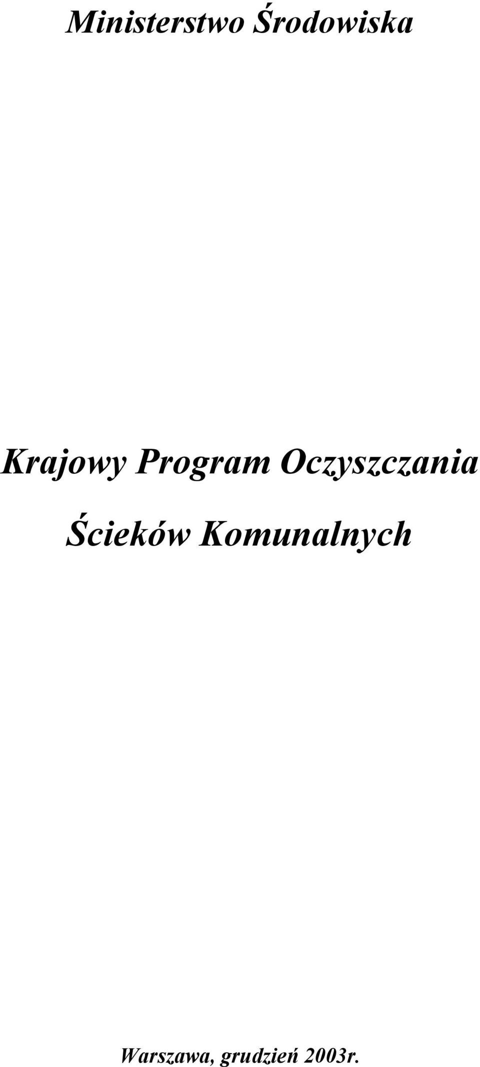 Oczyszczania Ścieków