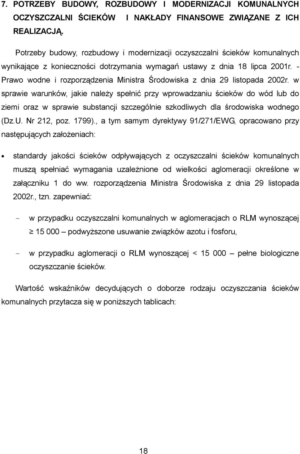 - Prawo wodne i rozporządzenia Ministra Środowiska z dnia 29 listopada 2002r.