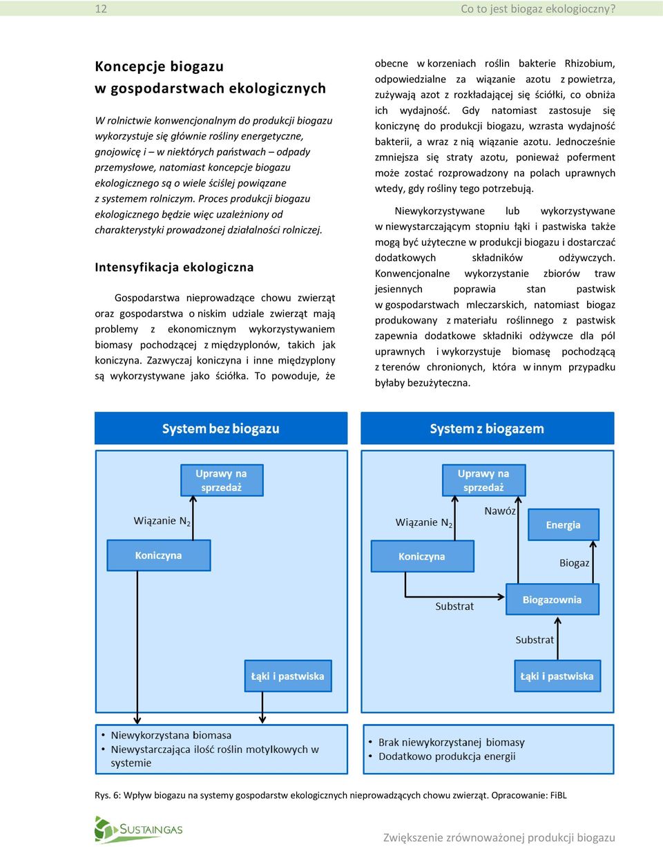 przemysłowe, natomiast koncepcje biogazu ekologicznego są o wiele ściślej powiązane z systemem rolniczym.