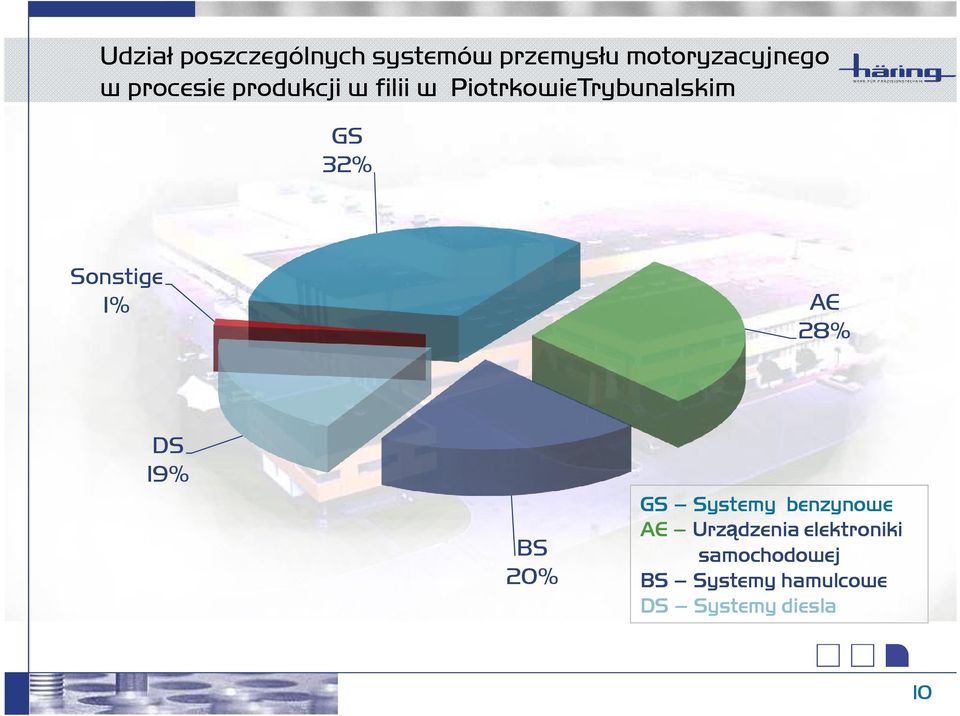 Sonstige 1% AE 28% DS 19% BS 20% GS Systemy benzynowe AE