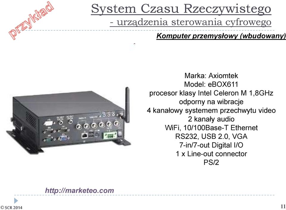 wibracje 4 kanałowy systemem przechwytu video 2 kanały audio WiFi, 10/100Base-T Ethernet