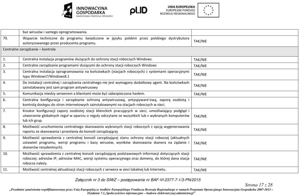 Centralna instalacja oprogramowania na końcówkach (stacjach roboczych) z systemami operacyjnymi typu Windows7/Windows8.1 4.