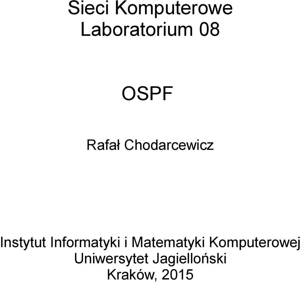 Informatyki i Matematyki