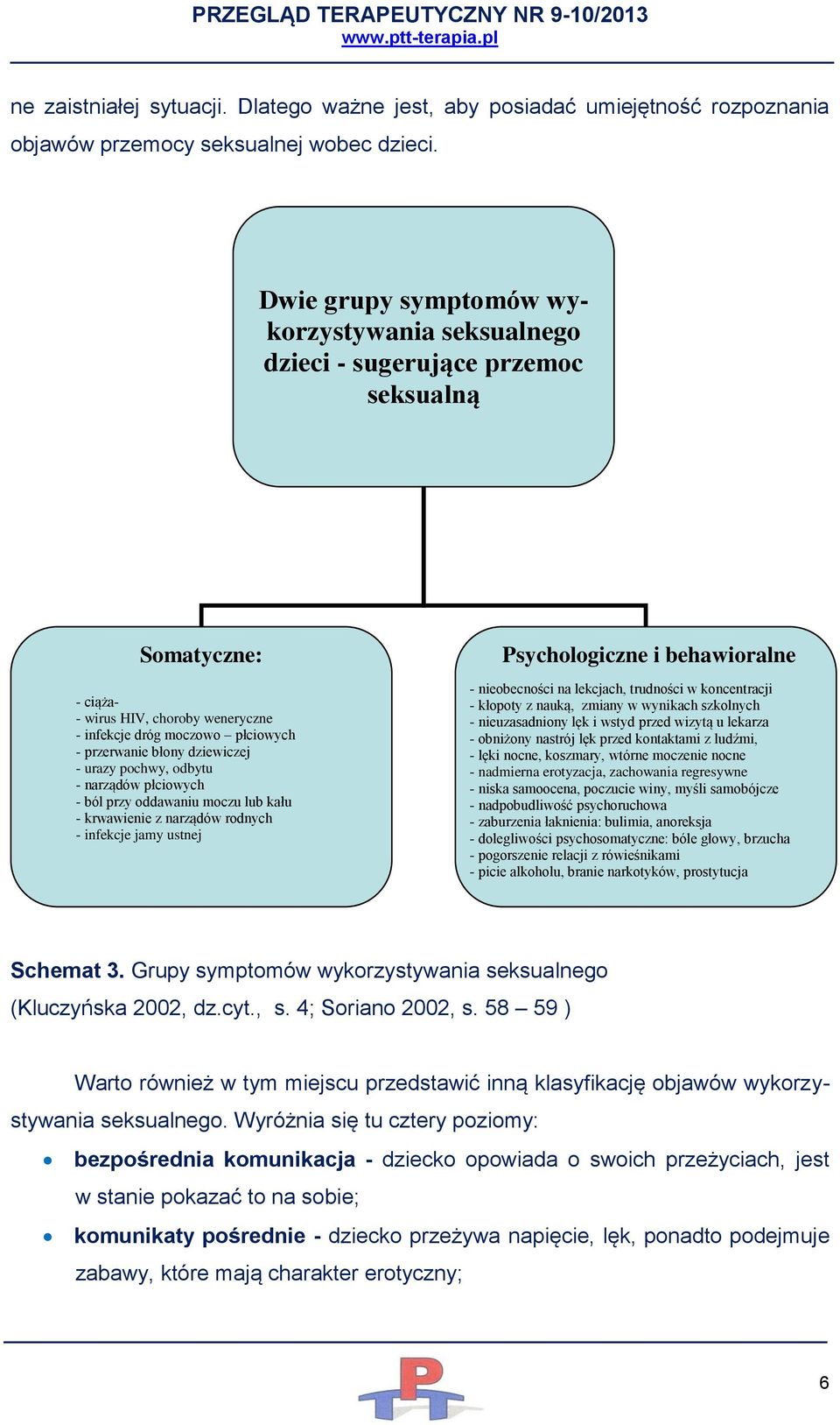 dziewiczej - urazy pochwy, odbytu - narządów płciowych - ból przy oddawaniu moczu lub kału - krwawienie z narządów rodnych - infekcje jamy ustnej Psychologiczne i behawioralne - nieobecności na