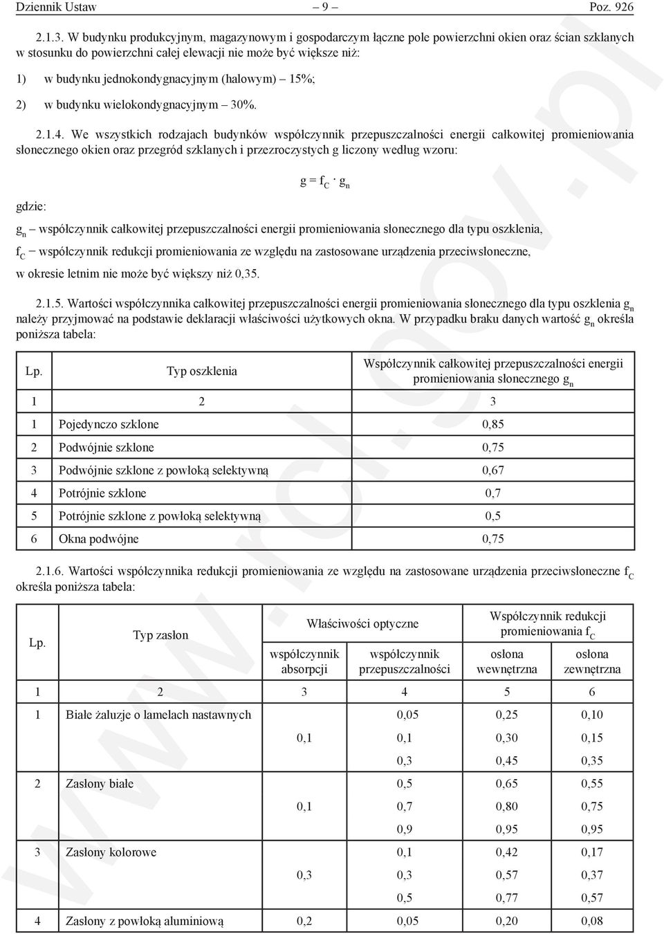 jednokondygnacyjnym (halowym) 5%; 2) w budynku wielokondygnacyjnym 30%. 2..4.