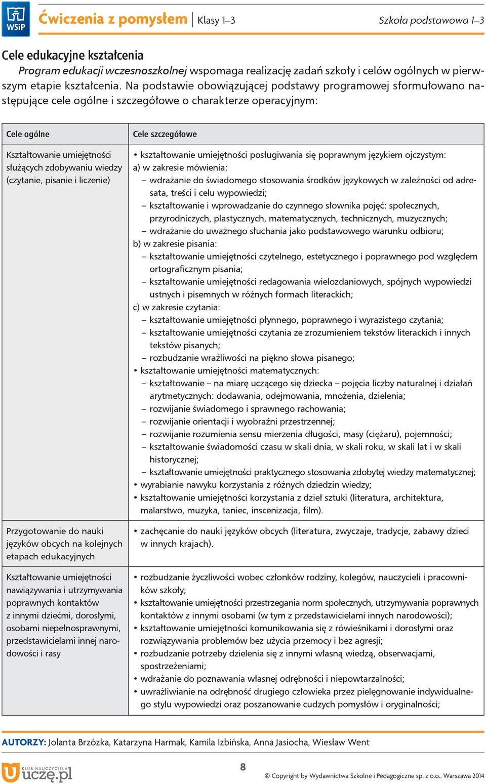 (czytanie, pisanie i liczenie) Przygotowanie do nauki języków obcych na kolejnych etapach edukacyjnych Kształtowanie umiejętności nawiązywania i utrzymywania poprawnych kontaktów z innymi dziećmi,