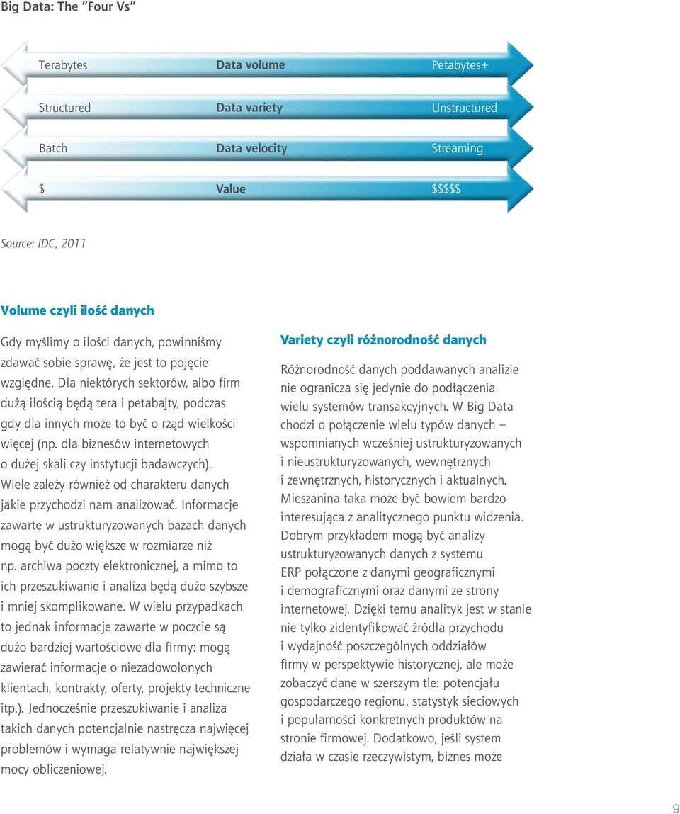 Dla niektórych sektorów, albo firm dużą ilością będą tera i petabajty, podczas gdy dla innych może to być o rząd wielkości więcej (np.