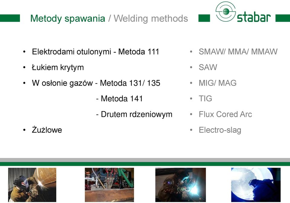 Metoda 131/ 135 - Metoda 141 - Drutem rdzeniowym