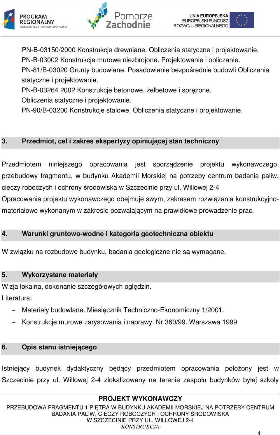 Obliczenia statyczne i projektowanie. 3.