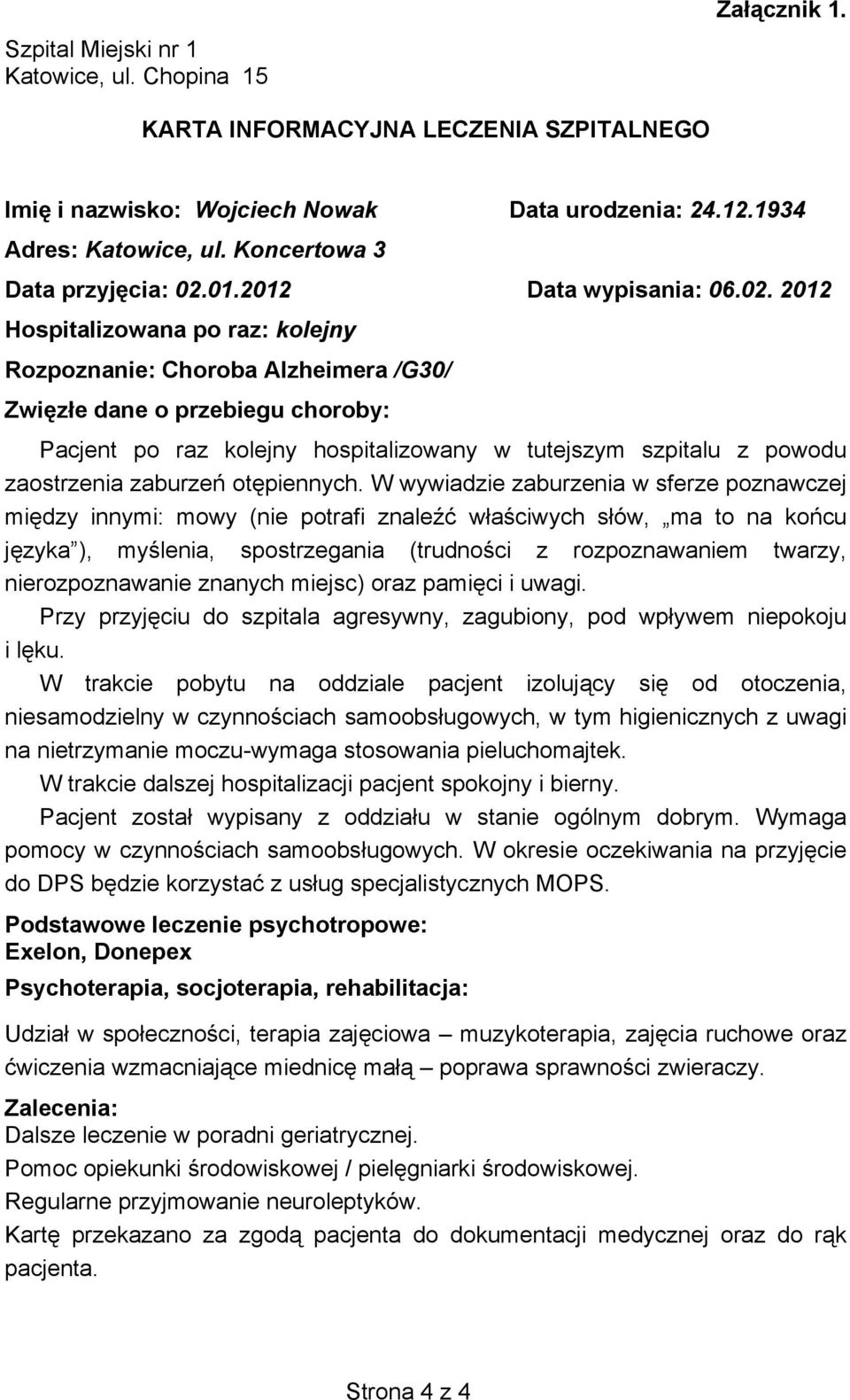 01.2012 Data wypisania: 06.02.