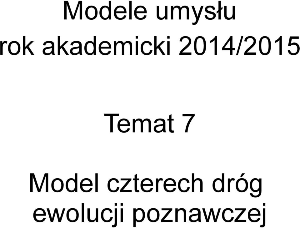 Temat 7 Model
