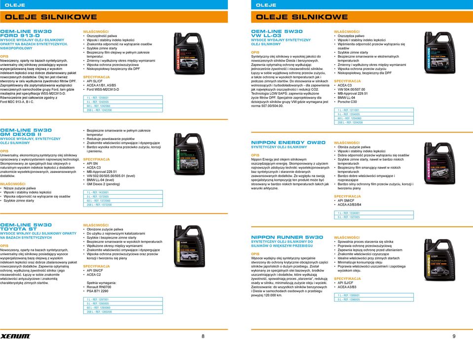 nowoczesnych dodatków. Olej ten jest również stworzony w celu wydłużenia żywotności filtrów DPF.