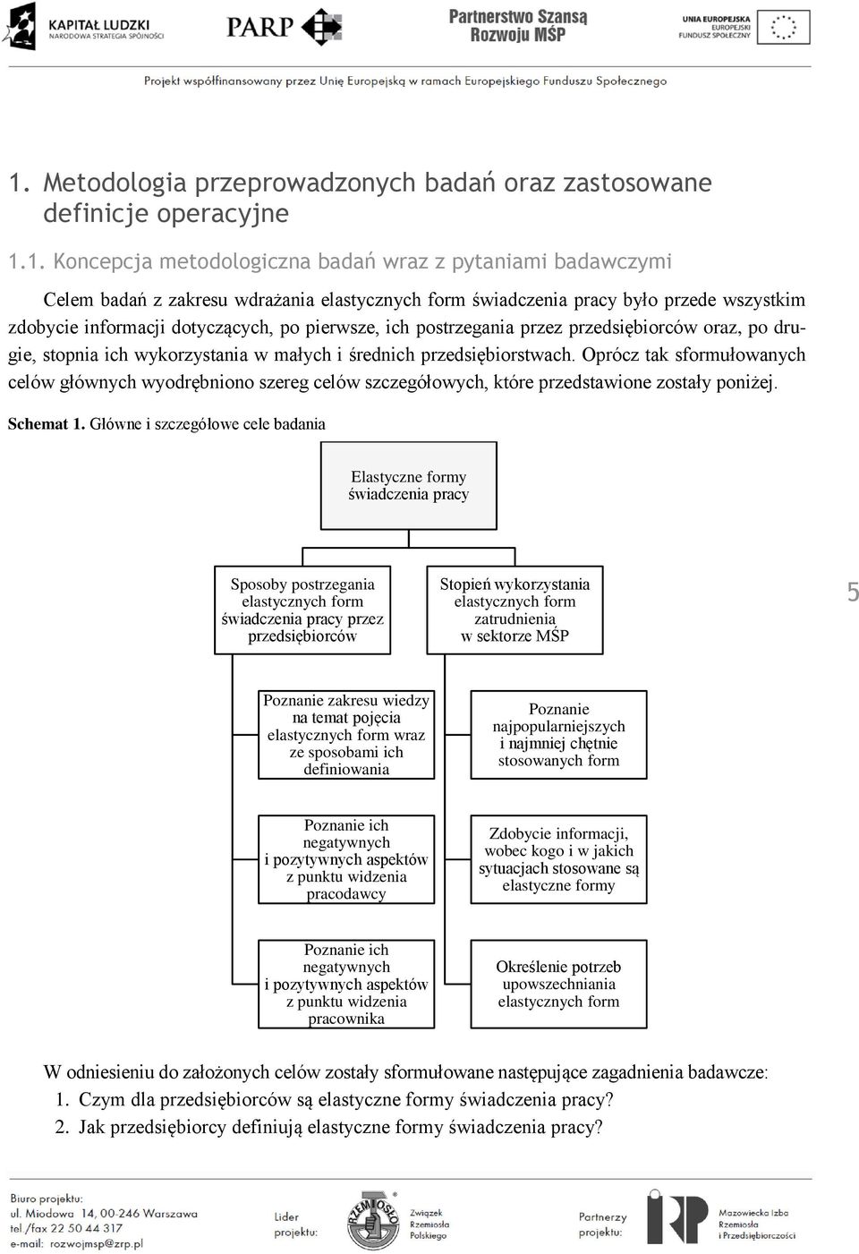 przedsiębiorstwach. Oprócz tak sformułowanych celów głównych wyodrębniono szereg celów szczegółowych, które przedstawione zostały poniżej. Schemat 1.