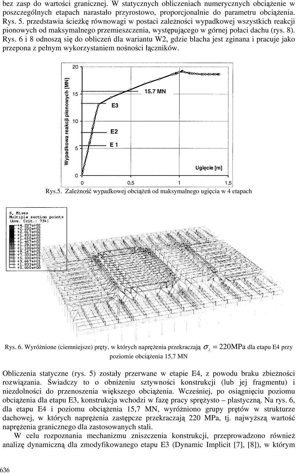 6 i 8 odnoszą się do obliczeń dla wariantu W2, gdzie blacha jest zginana i pracuje jako przepona z pełnym wykorzystaniem nośności łączników. Rys.5.